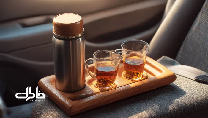 کیت چای مینیمال در خودرو برای دورهمی سریع.چای در عصر مدرن