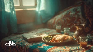 صبح عید فطر در خانه‌ای ایرانی با سفره صبحانه سنتی، خرما و چای سماور؛ فضایی نوستالژیک برای خاطره‌سازی و دیدار خانوادگی