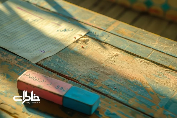 پاککن دو رنگ روی دفتر خطخطی با برادهها؛ نماد اشتباه و یادگیری در خاطرات امتحان و ذهنیت رشد