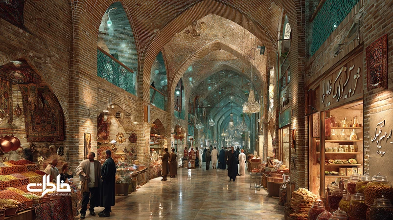 گذار بصری از بازار سنتی ایران با حجره‌ها و ادویه تا پاساژ مدرن با ویترین شیشه‌ای و فودکورت؛ مقایسهٔ بازارها و پاساژها و نقش آن‌ها در خاطرات شهری