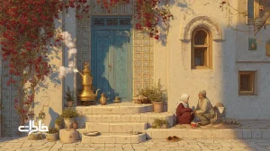 گفت‌وگوی صادقانه کنار سماور در حیاط ایرانی؛ تصویری نوستالژیک از التیام رابطه‌ها و زنده شدن خاطرات