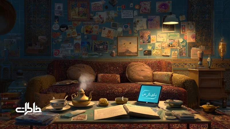 کلاژی بصری از تحول طنزهای ادواری ایران؛ از جوک‌های کاغذی و پیامک تا میم‌های اینستاگرامی و وویس‌های تلگرامی در بستر حافظه اجتماعی.