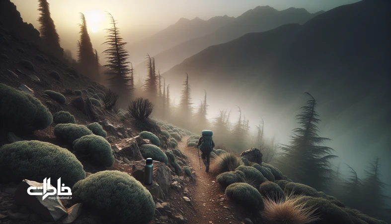 تصویر سفرهای کوهستانی ایران در سپیدهدم با مه، سنگ و باد؛ رد پای عابر روی خاک و حس فرار از هیاهو و بازگشت به خود