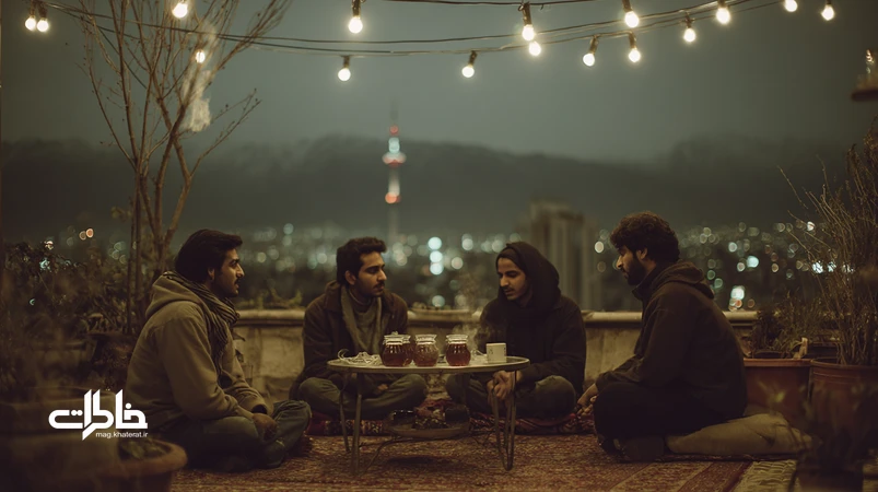 بامنشینی مدرن در تهران با ریسههای نور، چای نعناع و دوستان؛ نمایی از کافهروف بهعنوان نسخهای برای آرامش شهری