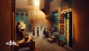 کوچه‌ای نوستالژیک از دوستی‌های همسایگی در ایران با دیوارهای کوتاه، درهای نیمه‌باز، بازی عصرگاهی کودکان و بوی نان تازه زیر نور چراغ‌های محله