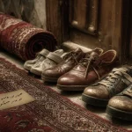 ورودی خانه ایرانی با ردیف کفش‌ها؛ از کفش ملی تا کفش مدرسه و اسنیکر مینیمال، نماد ردپای خاطره و آیین کفش دم‌درب.
