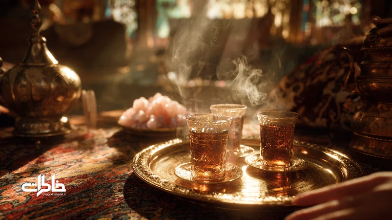 چای شیرین آشتی با قند و شعر فارسی؛ نماد طعم صلح در فرهنگ ایرانی و نرمکردن کینهها با آیینهای ساده و صمیمی.