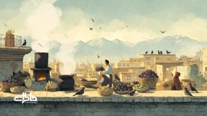 آیین خشک‌کردن آلو روی پشت‌بام تهران قدیم با دود ملایم، قابلمه‌های سیاه و حصیرها؛ روایت نوستالژیک خانواده‌ها و همسایه‌ها در تابستان.مجله خاطرات