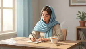 تصویر لطیف از نوشتن نامه و ثبت خاطره با نام آنیدا؛ فضای آرام و امیدبخش برای مقاله «آنیدا؛ اسمی لطیف برای لحظه‌های نزدیک و خاطره‌های آرام».مجله خاطرات