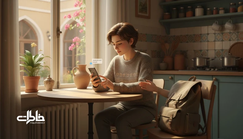 فرد ایرانی در خانه در حال غلبه بر شرم و ترس از مزاحم شدن و آمادهٔ کمک خواستن