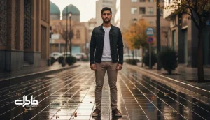 تصویر مرد جوان ایرانی که ایستاده و با حس استواری و امید، مفهوم اسم بردیا و «ایستاده ماندن وقتی راه سخت شد» را نشان می‌دهد.