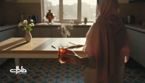 خاطره سازی در روزهای معمولی با حضور ذهن؛ لحظه نوشیدن چای کنار پنجره در خانه ایرانی.مجله خاطرات