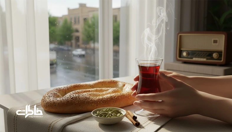 خاطره سازی با حواس پنج گانه با تاکید بر بو و صدا؛ چای ایرانی، نان تازه و رادیو در فضای خانه