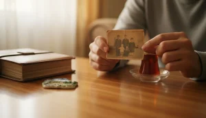 دست های یک ایرانی که یک عکس قدیمی تار را نگه داشته و یادآوری خاطره های شفاف و پرجزئیات را تداعی می کند.