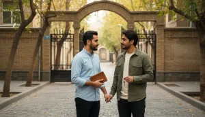 دو دوست صمیمی در محله‌ای ایرانی که خاطرات کودکی و شاهد بودن در شکل‌گیری هویت را تداعی می‌کند