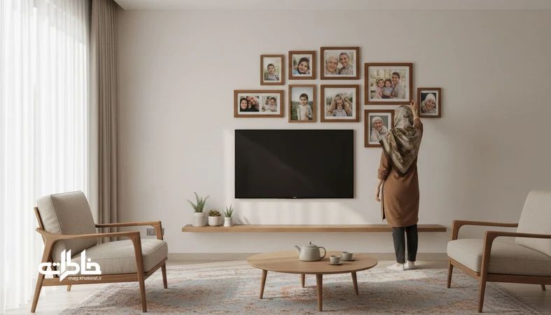 قاب عکس های بالای تلویزیون در نشیمن ایرانی؛ آرشیو غیررسمی خاطرات خانوادگی و سلسله مراتب خاموش حافظه