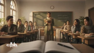 معلم ادبیات روایت ساز در کلاس مدرسه ایرانی در حال خوانش شعر و ساختن خاطره جمعی_مجله خاطرات