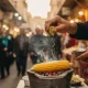 مراسم کوچک بلال خوری در بازار با نمک و لیمو و دود منقل؛ لحظه ای حسی و خاطره ساز در فضای عمومی ایران
